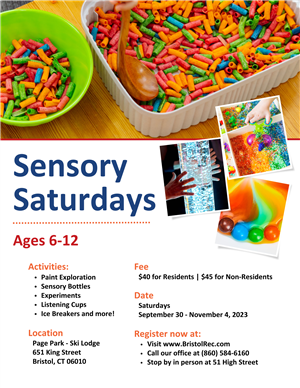 Sensory Saturdays Program Flyer