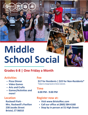 Middle School Social Flyer