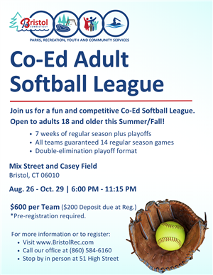 2026 Co-Ed Softball Flyer