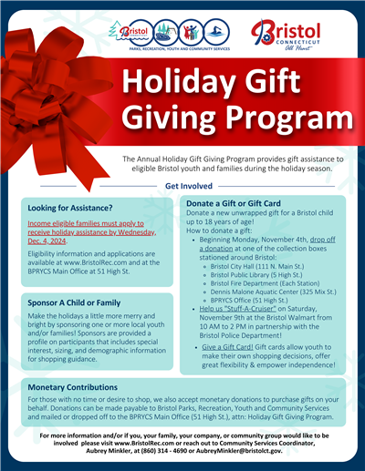 holiday gift giving flyer