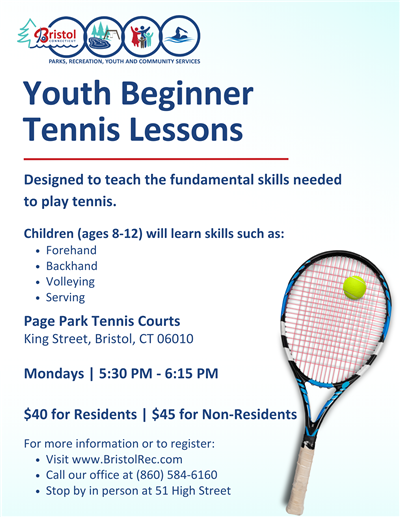 Youth Beginner Tennis Flyer