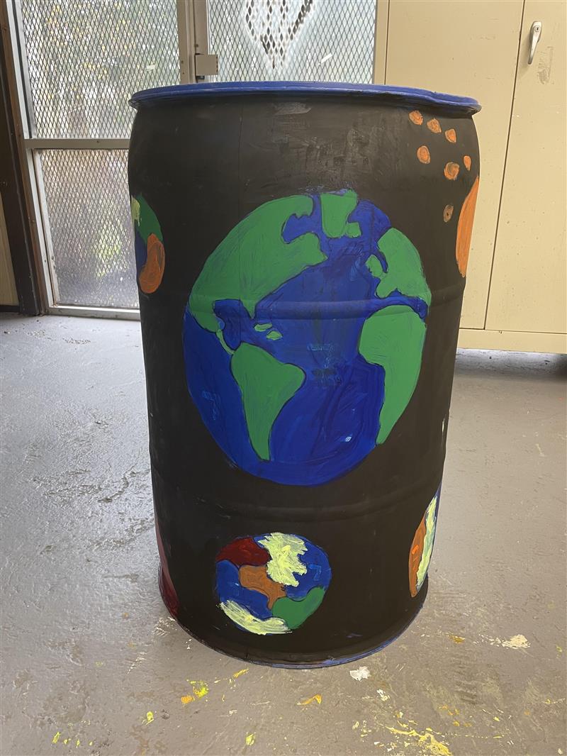 trash cans art