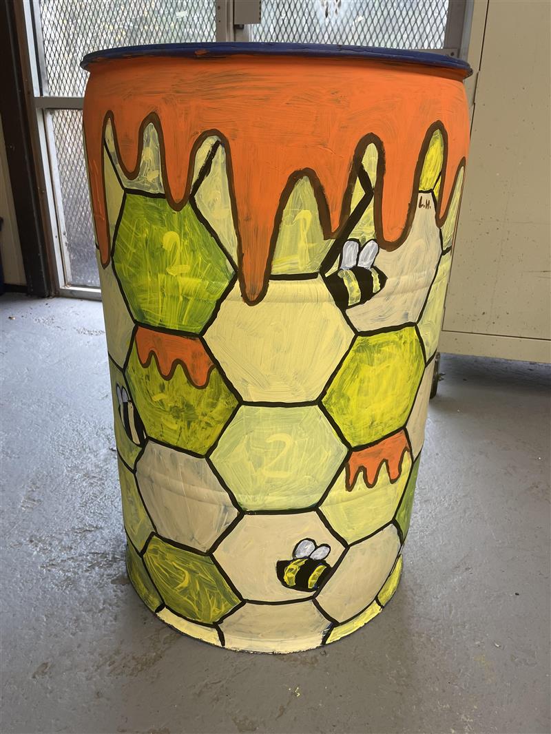 trash cans art